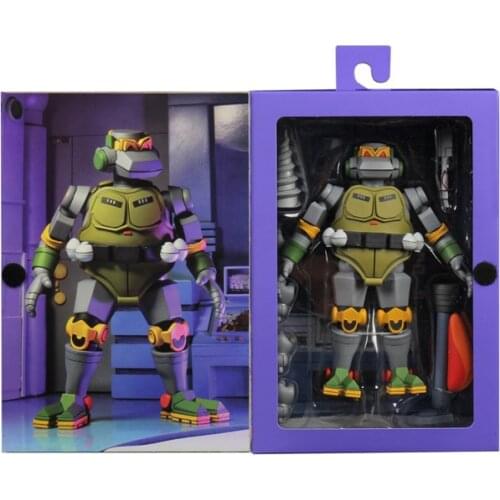 Original NECA Shredder Krang mechanical Turtle Metalhead Classic Movable Action Figure Toys