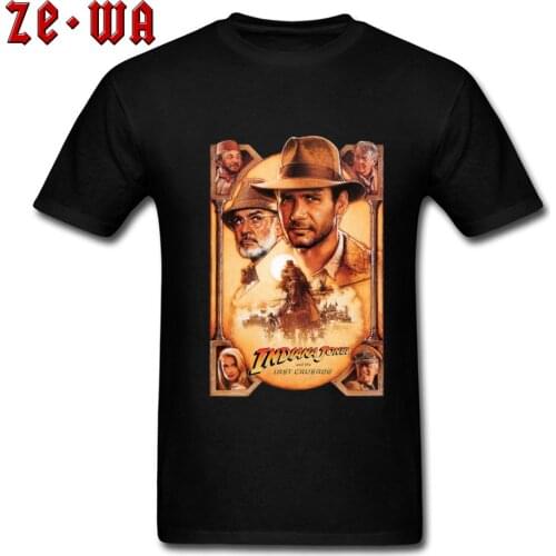 Indiana Jones and The Last Crusade Tshirts Movie Poster Print Red Dead Redemption Classic T Shirt Men Ostern Day Clothes Fashion