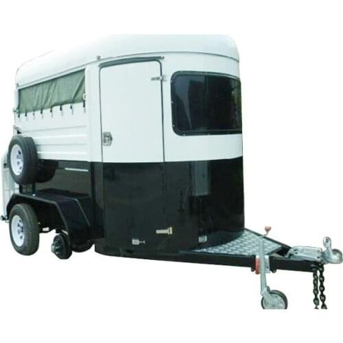 Customized economic double horses straight load horse box trailer for sale