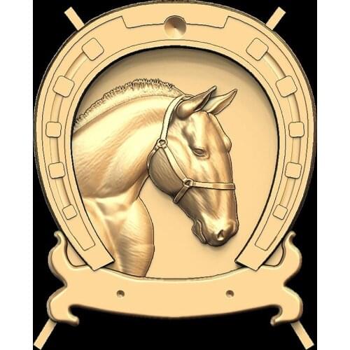 Horse head 3D model relief STL model for CNC Router carving engraving