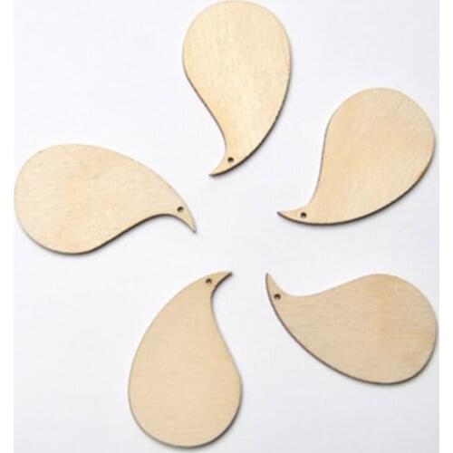 Wood earring teardrop dangle shape laser cut wood jewelry making