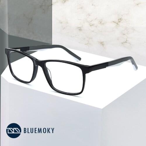 BLUEMOKY Square Acetate Prescription Glasses Frame Men ClearMyopia Eyeglasses Optical Hyperopia Photochromic Frame 2020 BT7002