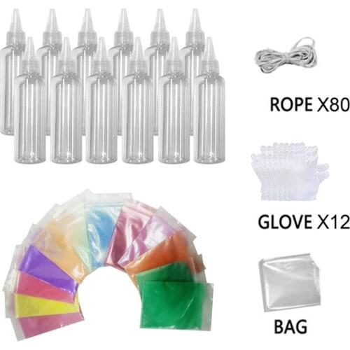 Tie Dye Kit Super Absorbent Safe Cotton Linen Clothing Dyes DIY Dyeing Hand Tool Kit 12 Colors for Kids Painting DIY Tools