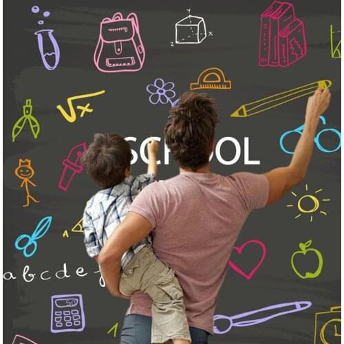 Vinyl Chalkboard Wall Stickers Removable Blackboard Decals Great Gift for Kids (45CMx200CM, 60CM X 200CM)