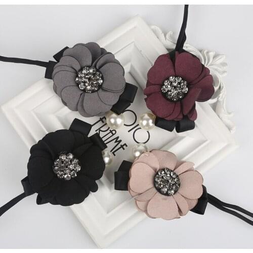 New Women Elegant Flower Bow Donut Bun Maker Sweet Big Pearls DIY Hair Style Making Tool Fashion Style Headband Hair Accessories