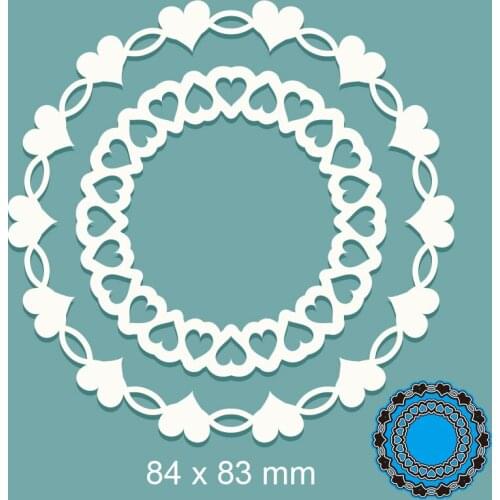 Cutting Dies Love Wreath New Metal Stencils DIY Scrap Booking Paper Cards Making Decoration 84*83mm