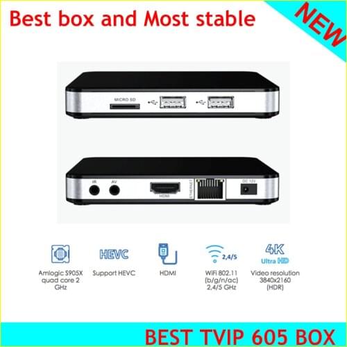 Tvip605 Smart Tv Box Amlogic S905X android and Linux system Double Systerm Set top Box and nordic one smart tv box