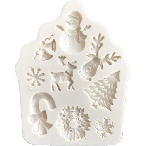 Christmas Theme Silicone Mold DIY Cake Decorating Tools Baking Mould Fondant Chocolate Cake Decoration Mold Kitchen Gadget