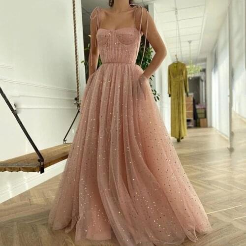 Pink Long Evening Dresses Robe Soiree Dubai Formal Evening Gowns Saudi Arabia 2021 Party Vestido De Fiesta Long Prom Dress