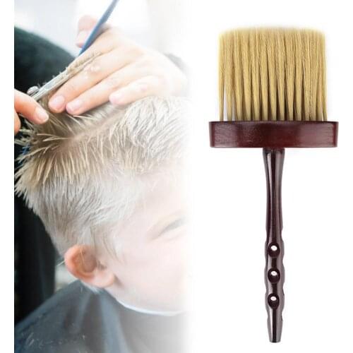 Long Handle Neck Duster Brush Soft Face Cleaning Hairbrush Salon Styling Tool