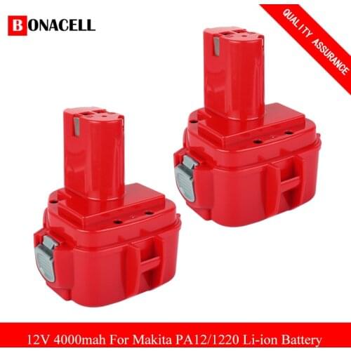 Bonacell for Makita 2.0Ah 12V PA12 Battery 1220 1222 192598-2 1233S 1233SB 1235 UC170D UC170DWD VR250D VR250DA L50