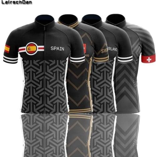 SPTGRVO Pro Team Cycling Jersey Men Road Bike Clothing Quick-Dry Spain/Switzerland Bicycle Clothes Hombre Maillot Ropa Ciclismo