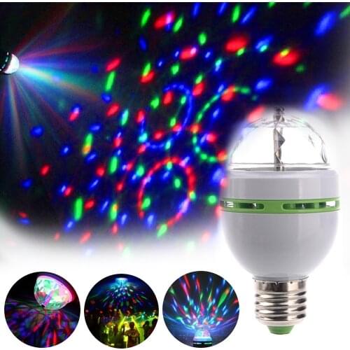 Led Lighting 3W RGB Lampen E27 Roterende Kristallen Magische Bal Disco Ball DJ Stage Holiday Decoracion Fiesta Projector Lamp