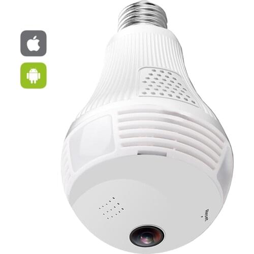 Wifi Panoramic Fisheye 360 degree Camera Wireless IP LED Light Bulb Mini Camera 2MP 3D VR 1080P Security Bulb WIFI Camera CCTV