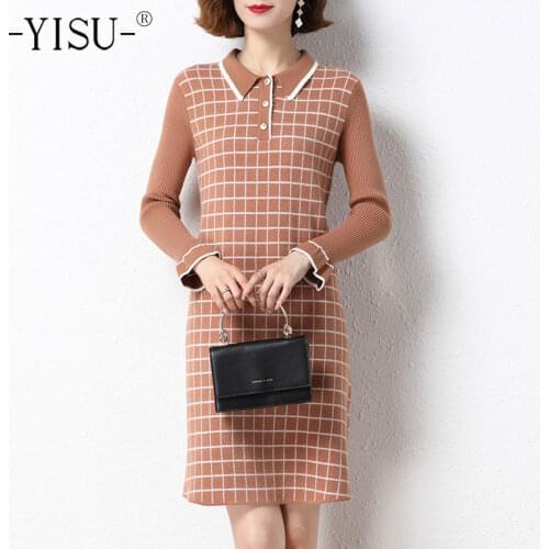 Модные платья в клетку YISU China At AliExpress