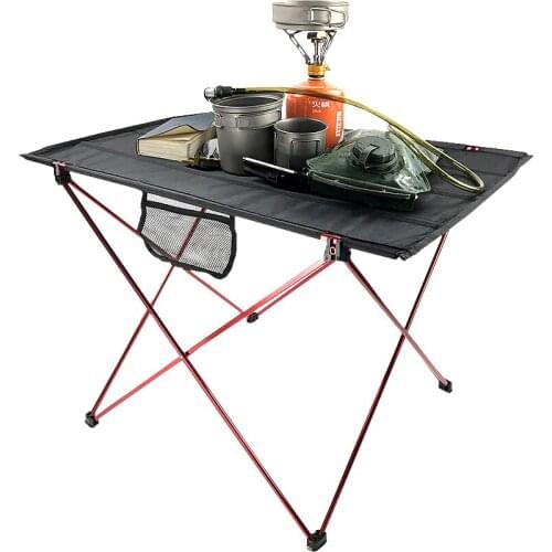 1PC Lightweight Aluminum Alloy Folding Oxford Cloth Fabric Table Durable Portable Camping Picnic Outdoor Desk