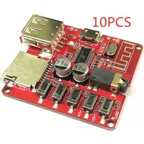 10pcs/lot Bluetooth car speaker amplifier board audio receiver module production board modification small diy motherboard mp3