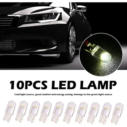 10pcs Signal Lamp Car-styling Auto Replacement T10 COB LED Car Blubs for Parking Lamp Reading Light License Plate Light