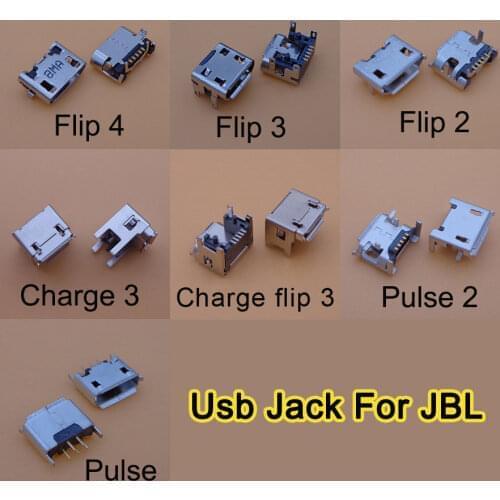 100pcs Micro USB Charging Jack Connector Socket Data Port Dock Tail Plug For JBL Charge 3 Flip 4 3 2 Pulse 2 flip4