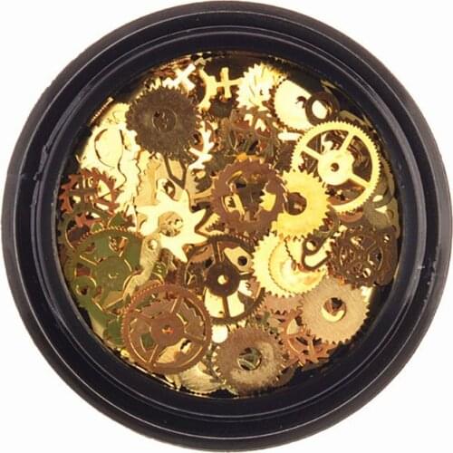 R2LE 2 Box Mini Mixed Steampunk Cogs Gear Clock Charm UV Frame Resin Jewelry Fillings
