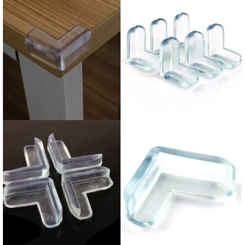 4Pcs Child Baby Safety Transparent Silicone Protector Table Corner Protection Cover Children Anticollision Edge Corner Guards