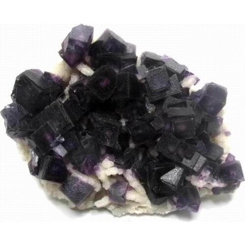 464g Purple Fluorite Cluster on Matrix - crystals and stones healing Mineral specimen Home Decor feng shui decoration
