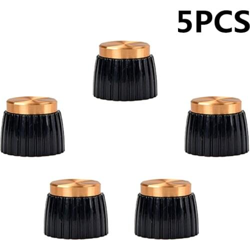 5pcs Guitar AMP Amplifier Knobs Gold Cap Push On Knobs fits Marshall