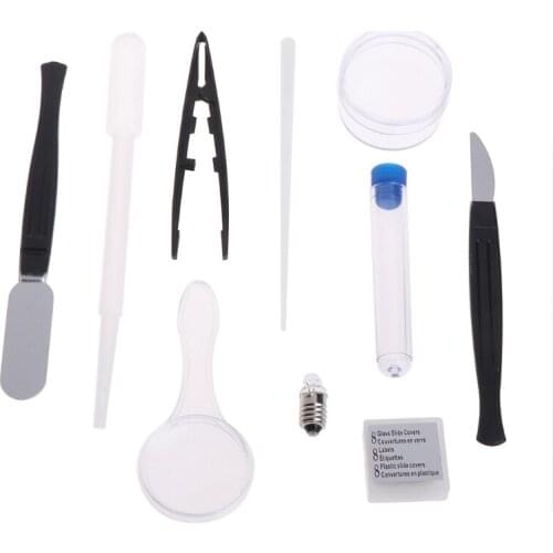 50LB Children Kid Biological Microscope Set Student Educational Toy 100x 600x 1200x