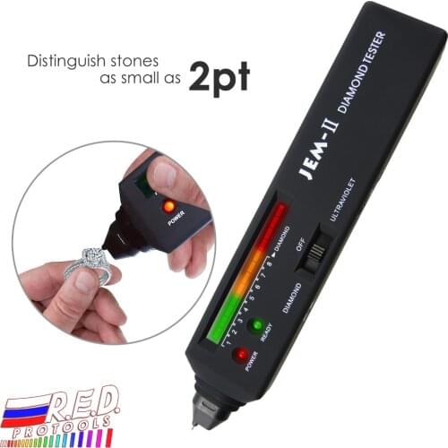 Diamond Tester with UV Ultraviolet Light Gemstone Precious Loose Stone Tool Selector