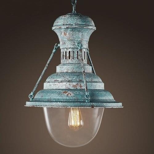 American old Pendant Lights lamp bar retro personality glass globe factory lighting personality pendant lamps LU8016