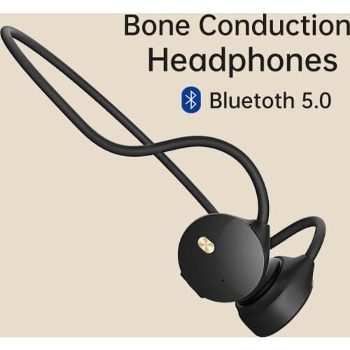 DOSII Wireless Headphones Bone Conduction Earphones Bluetooth 5.0 Headset Longer Standby Handsfree with Mic for Sony Smartphones