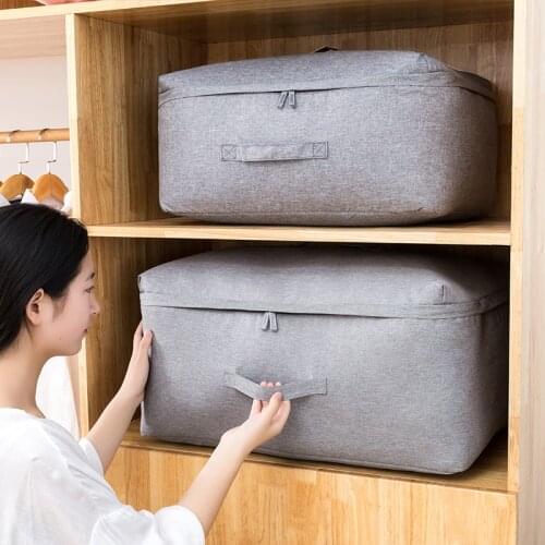 Large Non Woven Fabric Folding Storage Bag Dirty Clothes Collecting Case With Zipper For Quilt Storage Bag Big Storage Bag