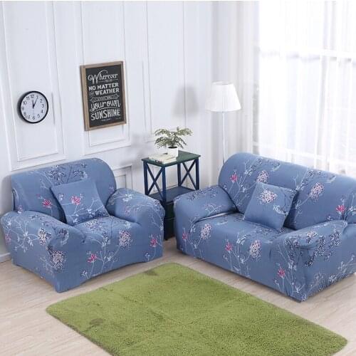Lock the Autumn Sofa Slipcover Elastic Couch Cover Home Decor Blue Sofa Chair Sofa Cover for Living Room All-Inclusive 3-seater