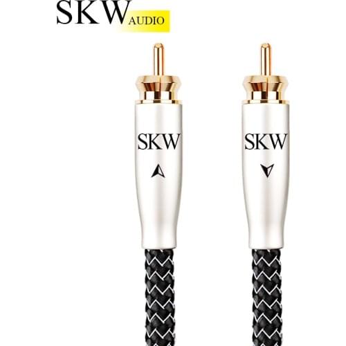 SKW RCA To RCA Digital Coaxial SPDIF Audio Cable Male To Male Silver Plating On OCC Conductor For TV CD Amplifier Hifi Subwoofer