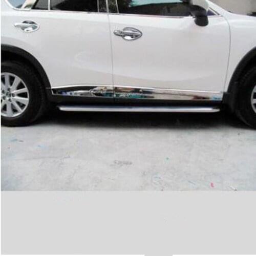 For Mazda CX-5 2015 4PCS High Quality Stainless Steel Car Exterior Door Body Trim Molding Cover Trim Car Styling Accessories