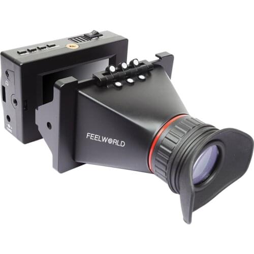 FEELWORLD S-350 3.5" LCD Screen 2.5X Magnification SDI Electronic View Finder for DSLR Camera Video BMPCC BMPC BMCC GH4 FS7 A7S
