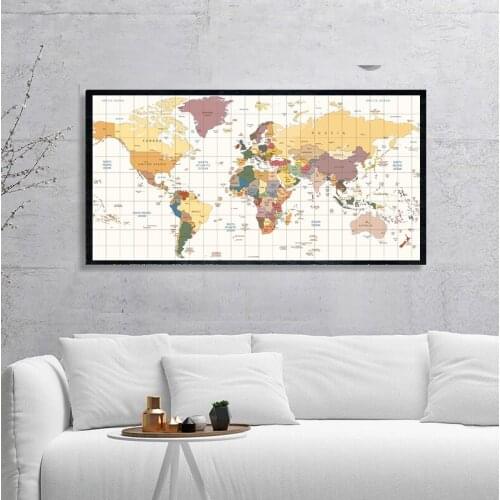 World Map Pictures Canvas Painting Wall Art For Living Room Bedroom Office Home Decorative Posters NO FRAME