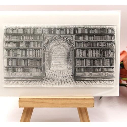 KLJUYP Bookshelf Background Clear Stamps Scrapbook Paper Craft Clear stamp scrapbooking