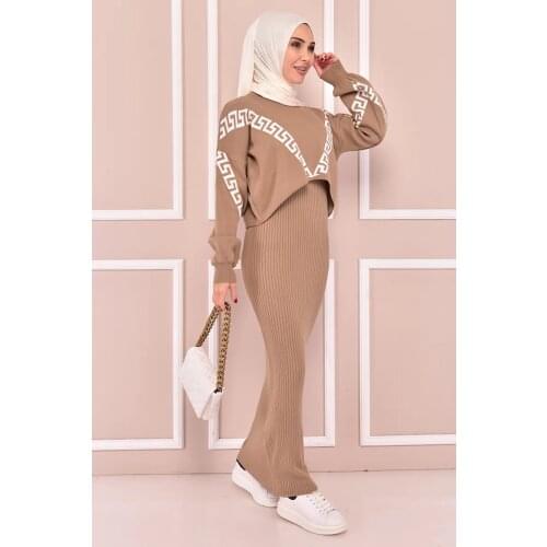 Eid Mubarak Kaftan Abaya 3 pieces Set Muslim Fashion Hijab Dress Sets Islam Clothing Abayas For Women Musulman Ensembles De Moda