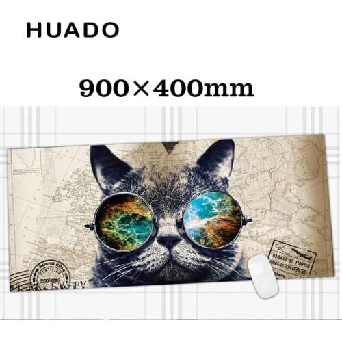 Cat Rubber Gaming Mouse Pad Mat Customizable Mouse pad Large Size 900*400mm for game & office work