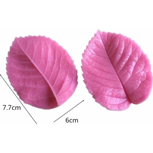Kitchen Creative DIY 3D Cake Mold Food-Grade Liquid Silicone Fondant Cake Mold - Rose Leaves Die Cake Decorating Tools A470