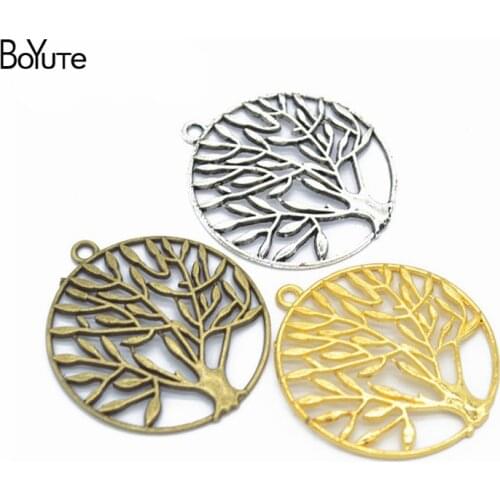 BoYuTe (20 Pieces/Lot) Metal Alloy 37MM Tree of Life Pendant Diy Hand Made Jewelry Accessories