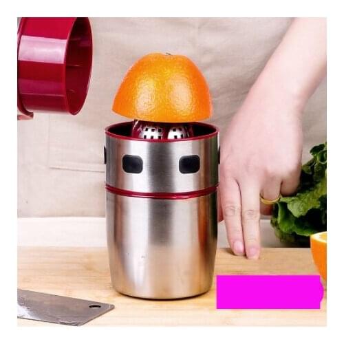 Powerful Stainless Steel Orange Juicer Portable Mini Manual Lid Rotation Citrus Juicer Orange Kitchen Fruit Tools Juice Squeezer