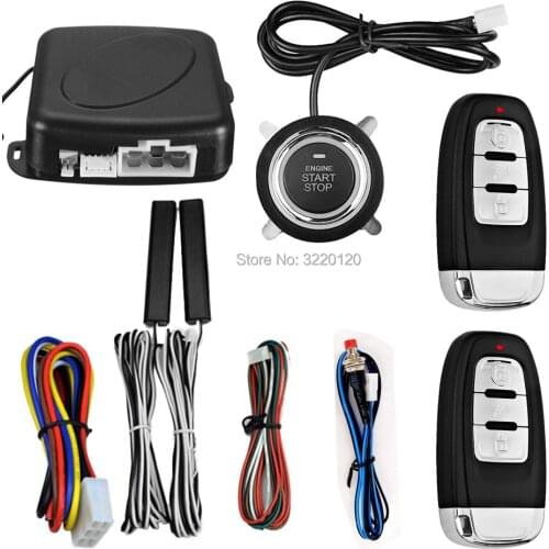 New Engine start stop button CHADWICK 886 Keyless Entry system push button Remote Control car alarm Anti-theft Burglar Alarm 12V