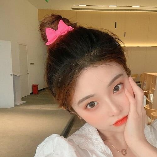 New Girls Cute Three Dimensional Bow Elastic Hair Bands Sweet Scrunchies Headband Hair Ties Headband Fashion Hair Accessories