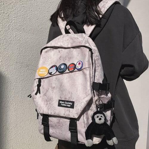New Sakura Linen Women Backpack High Quality Unisex College Students School Bag Female Shoulder Bags Teenage Girl Badge Backpack