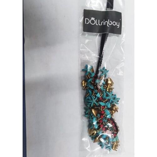 DOLLRINBOY Handmade White Star Stone Charm Chokers Necklace for Women Bohemian Fashion Necklace Gold-color Beaded Chain On Neck