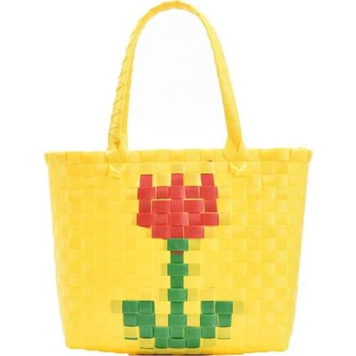 Rattan Big Capacity Shoulder Bag Wicker Woven Women Handbags Handmade Beach Straw Bag Travel Top Handle Bags Ladies Shopper Bag