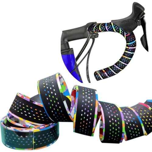 Road Bike Handlebar Cork EVA PU Bar Tape Professional Cycling Handlebar Tape Damping Anti-Vibration Wrap Bicycle Handlebar Tape