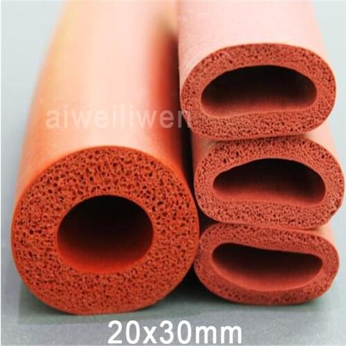 20x30mm Foam silicone hose Foamed pipe Sponge casing Red foaming silicone tube high temperature resistance tubing
